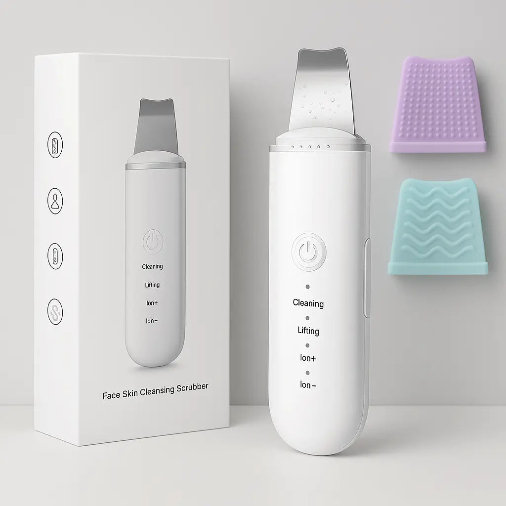 ClearGlow™ Ultrasonic Skin Scrubber | Deep Pore Cleanser & Blackhead Remover