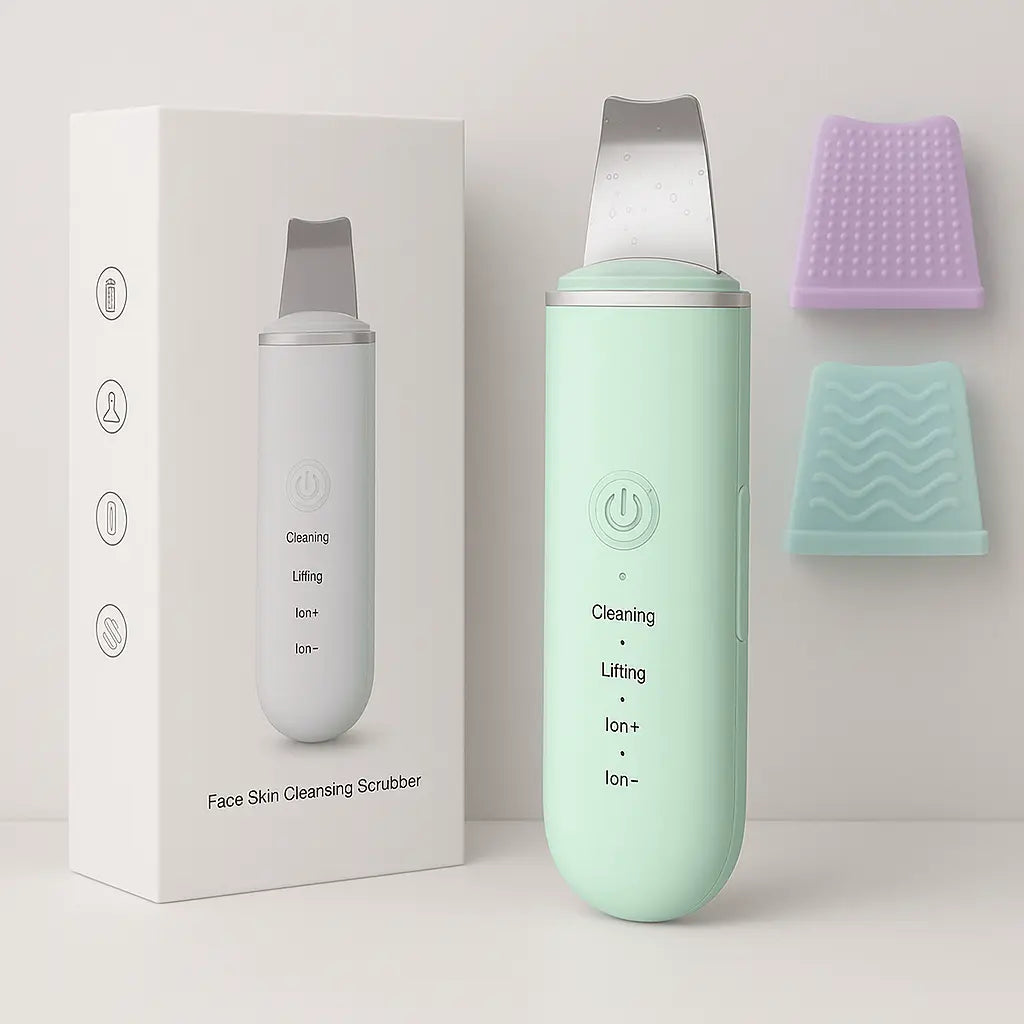 ClearGlow™ Ultrasonic Skin Scrubber | Deep Pore Cleanser & Blackhead Remover