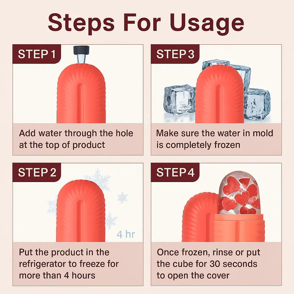 FrostGlow™ Reusable Ice Roller | De-Puff, Brighten & Soothe Skin Naturally