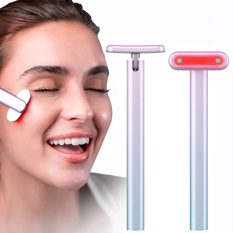 GlowWand™ 4-in-1 Facial Massager with Red Light Therapy & EMS Microcurrent