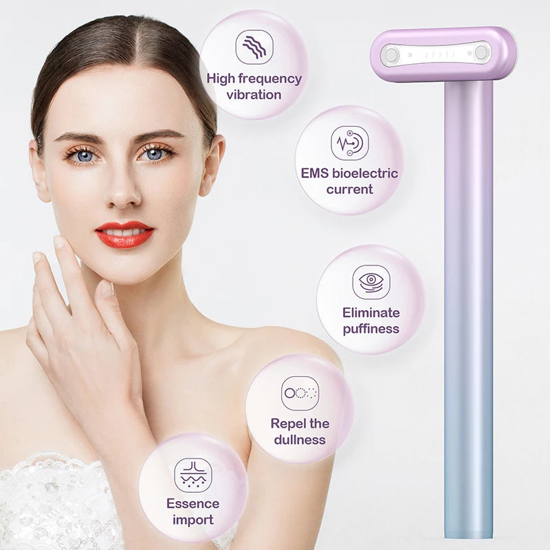 GlowWand™ 4-in-1 Facial Massager with Red Light Therapy & EMS Microcurrent