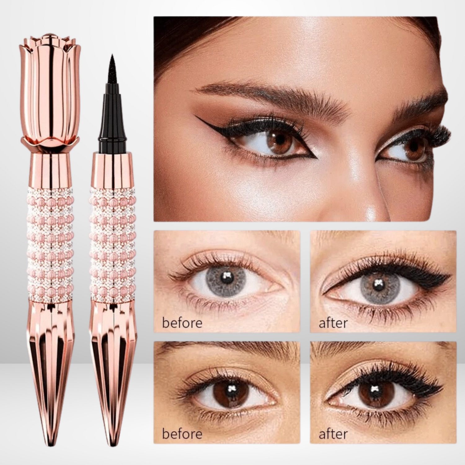 LuxeLine™ Waterproof Liquid Eyeliner – Quick-Dry, Long-Lasting Precision