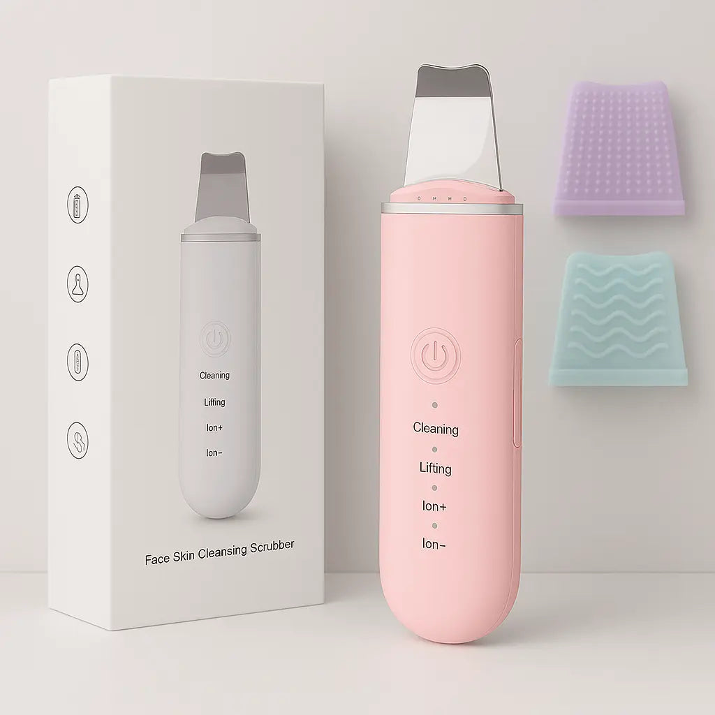ClearGlow™ Ultrasonic Skin Scrubber | Deep Pore Cleanser &amp; Blackhead Remover