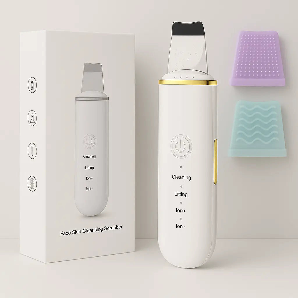 ClearGlow™ Ultrasonic Skin Scrubber | Deep Pore Cleanser &amp; Blackhead Remover